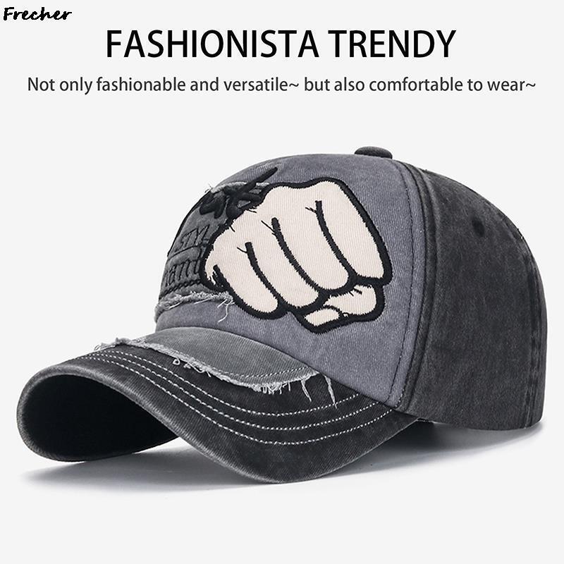 Mens Baseball Cap Classic Trucker Hat Retro Washed Embroidered Adjustable Visor