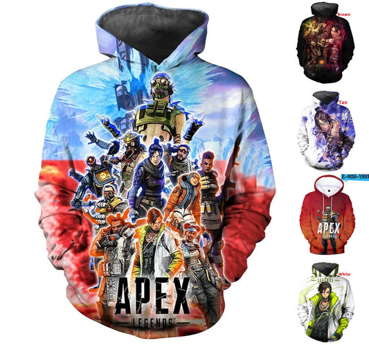 Apex Legends Graphic Print Hoodie Mens Sweatshirt Top Long Sleeve