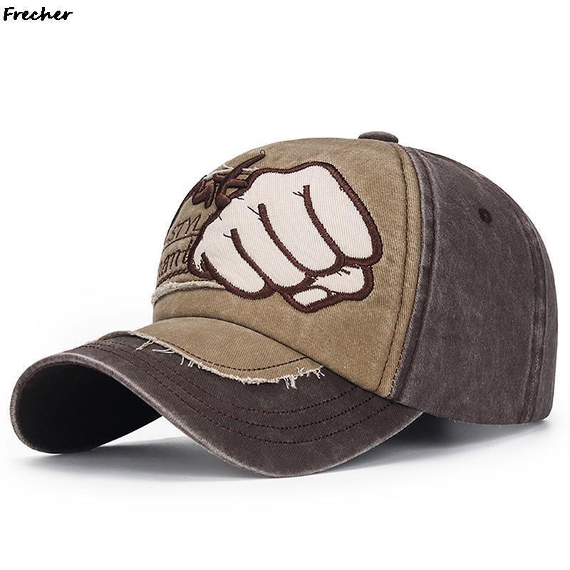 Mens Baseball Cap Classic Trucker Hat Retro Washed Embroidered Adjustable Visor