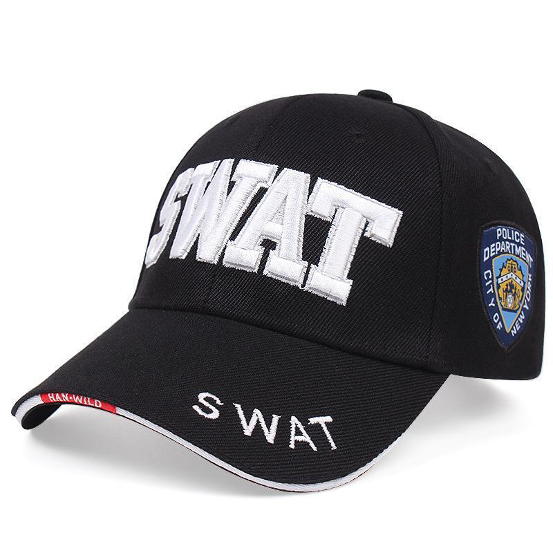 Mens Baseball Cap Classic Trucker Hat SWAT Embroidered Adjustable Visor Ballcap