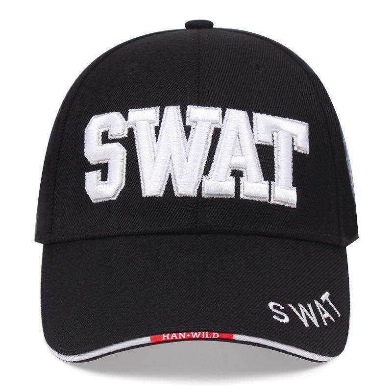 Mens Baseball Cap Classic Trucker Hat SWAT Embroidered Adjustable Visor Ballcap