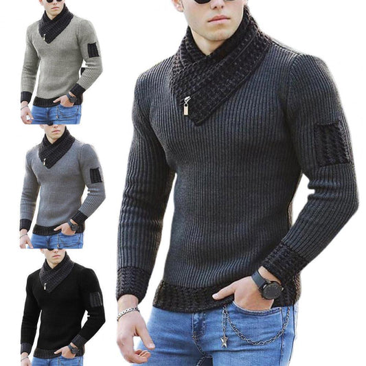 Mens Casual Sweater Jumper Cardigan Vintage Style Medium Length Size M-3XL