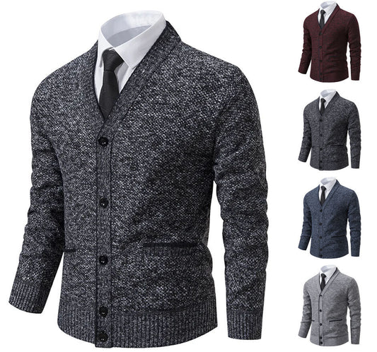 Mens Knitted Cardigan Jumper Sweater Casual Single Breasted Size M-3XL